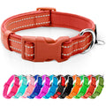 azuza Reflective Dog Collar, Neoprene Padded Puppy Collar, Hot Pink, XS