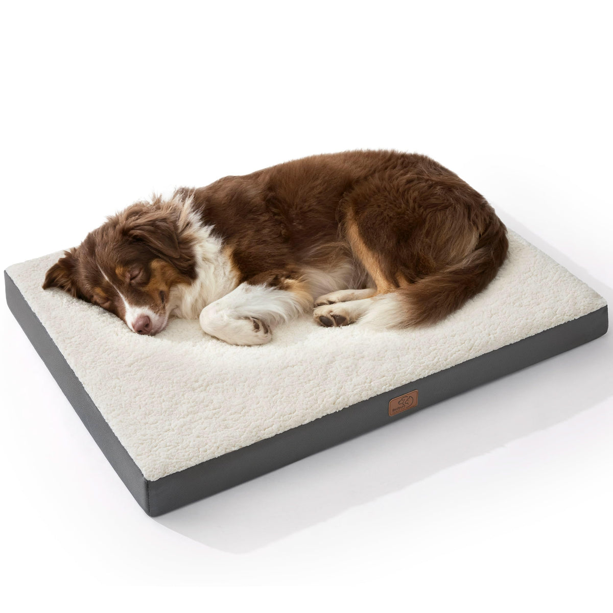 Bedsure Small Dog Bed, Cat Puppy Bed with Comfy Sherpa, 24"x16" Dark Grey