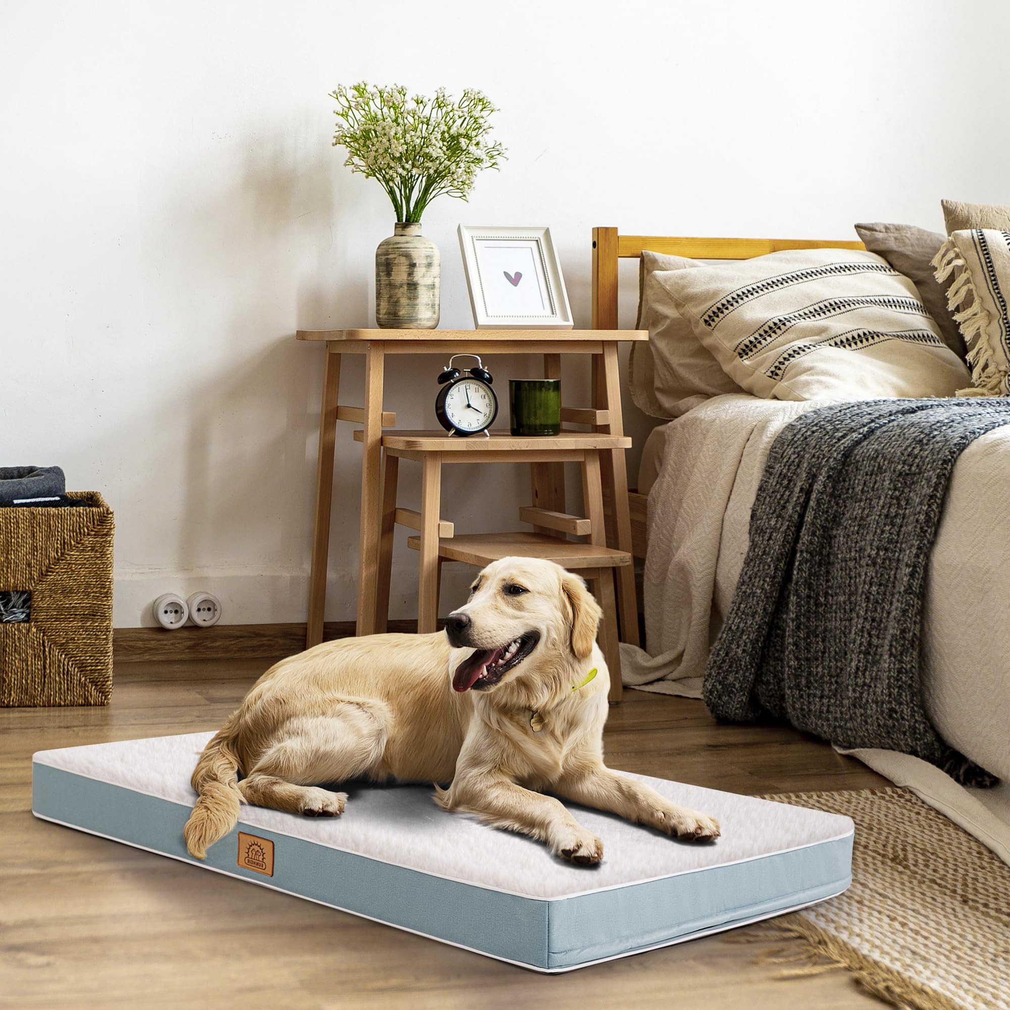 Sunheir Orthopedic Dog Beds Large Sized Dog, Big Waterproof Dog Crate Pad