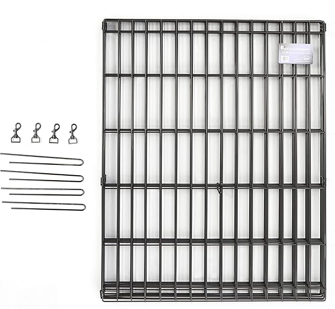 MidWest Homes for Pets Dog Exercise Pen & Playpen, 24" W x 48" H, with Door, Black