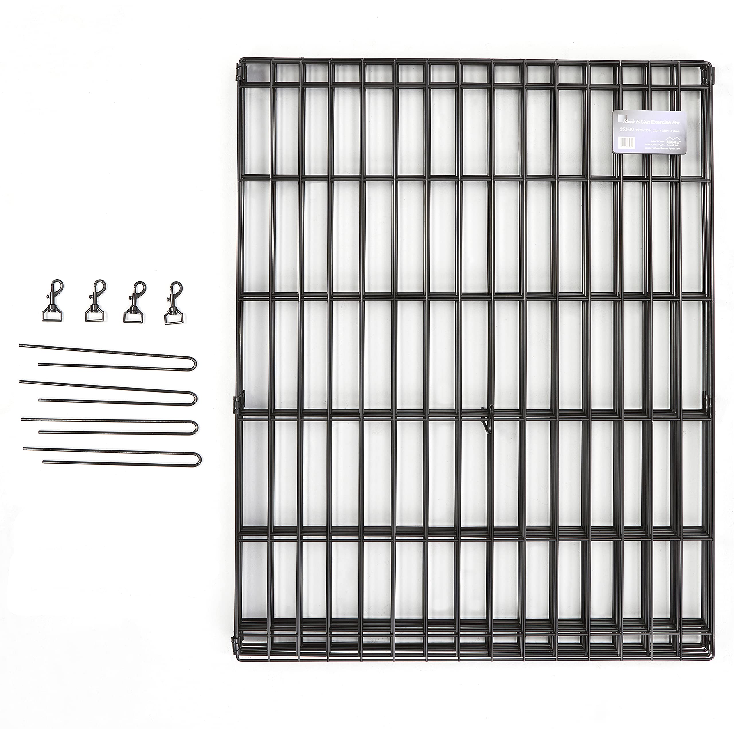 MidWest Homes for Pets 18-Inch Exercise Pen, for Indoor and Outdoor use, 16 Sq Feet of Play, Folding Dog Pen, No Door Design for Maximum Security, Easy to Set Up, Foldable Dog Playpen