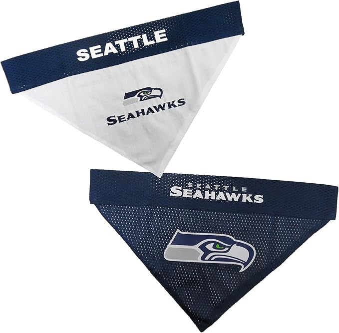 NFL DOG BANDANA - HOUSTON TEXANS REVERSIBLE PET BANDANA. 2 Sided Sports Bandana with a PREMIUM Embroidery TEAM LOGO, Large/X-Large. - 2 Sizes & 32 NFL Teams available