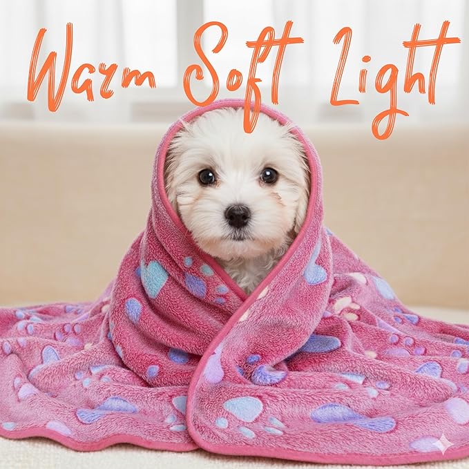 LeapSheep Pet Blankets for Dogs Cats - 3Pack Heart Pattern Super Soft Fluffy Dog Blankets for Small Medium Large Doggy Kitten(Heart, Large)