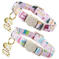 Elegant little tail 2 Pack Cat Collar- Christmas Cat Collars Breakaway with Bell Pendant Wedding Kitten Boy Girl Safety Adjustable 7-12 Inch Collar for Small Cats Puppy