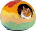 MEOWFIA Cat Cave - Merino Wool Bed for Indoor Cats (Tucson Sunset, Large)