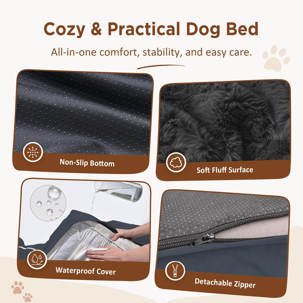 Comfort Expression Waterproof Orthopedic Dog Bed for Extra Large Dogs