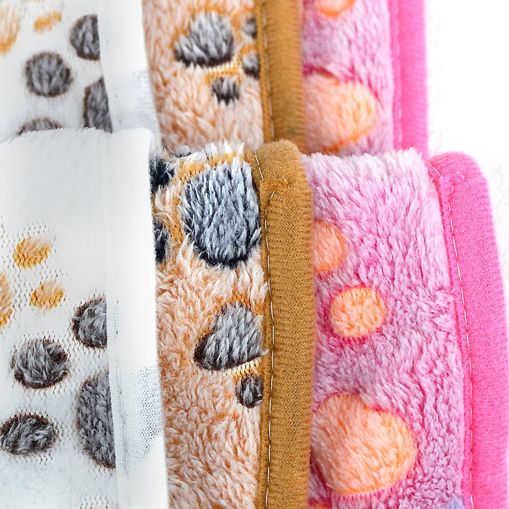 Dog Blankets for Large Dogs, 3 Pcs Dog Blanket Washable, Soft Fluffy Flannel Pet Blanket Mat Cover for Bed Couch, Cute Print Puppy Blanket 60" x 50"