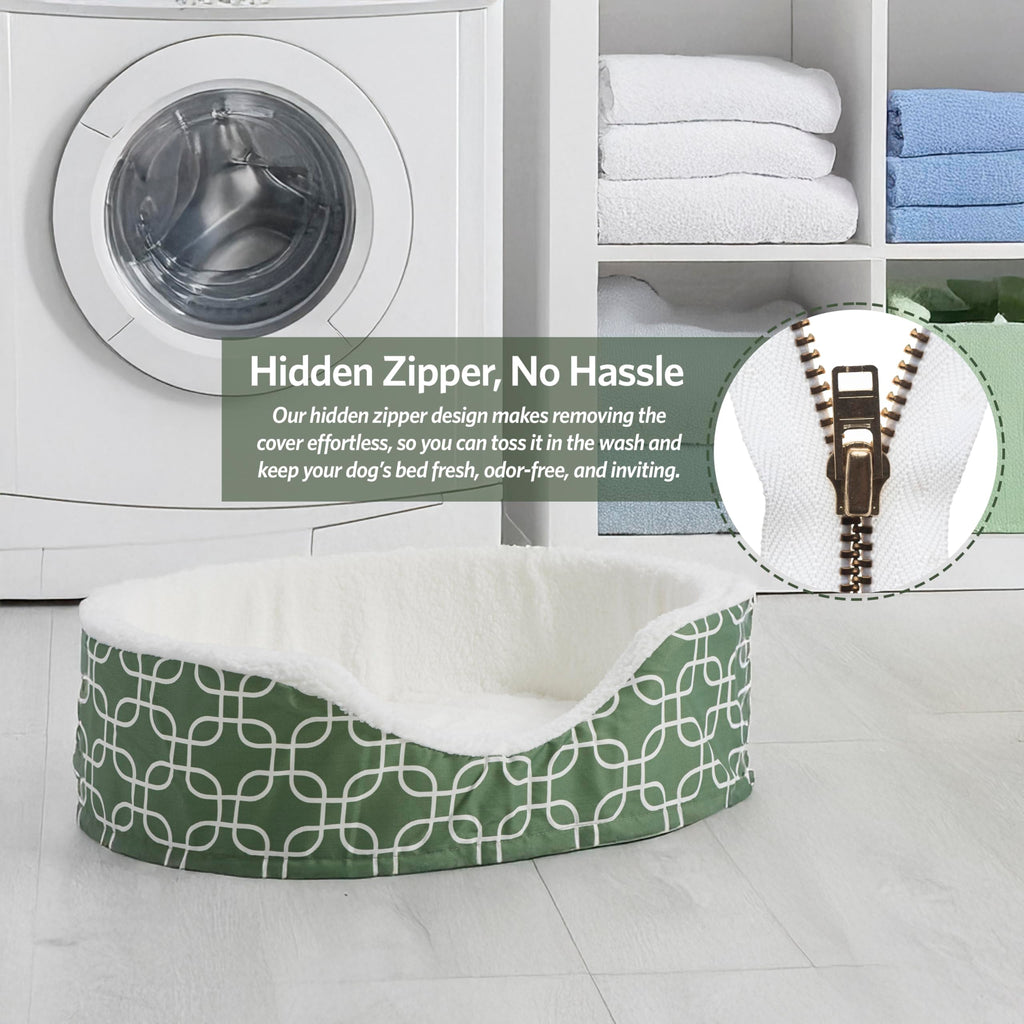 MidWest Homes for Pets Orthoperdic Egg-Crate Nesting Pet Bed w/Teflon Fabric Protector, XS Green