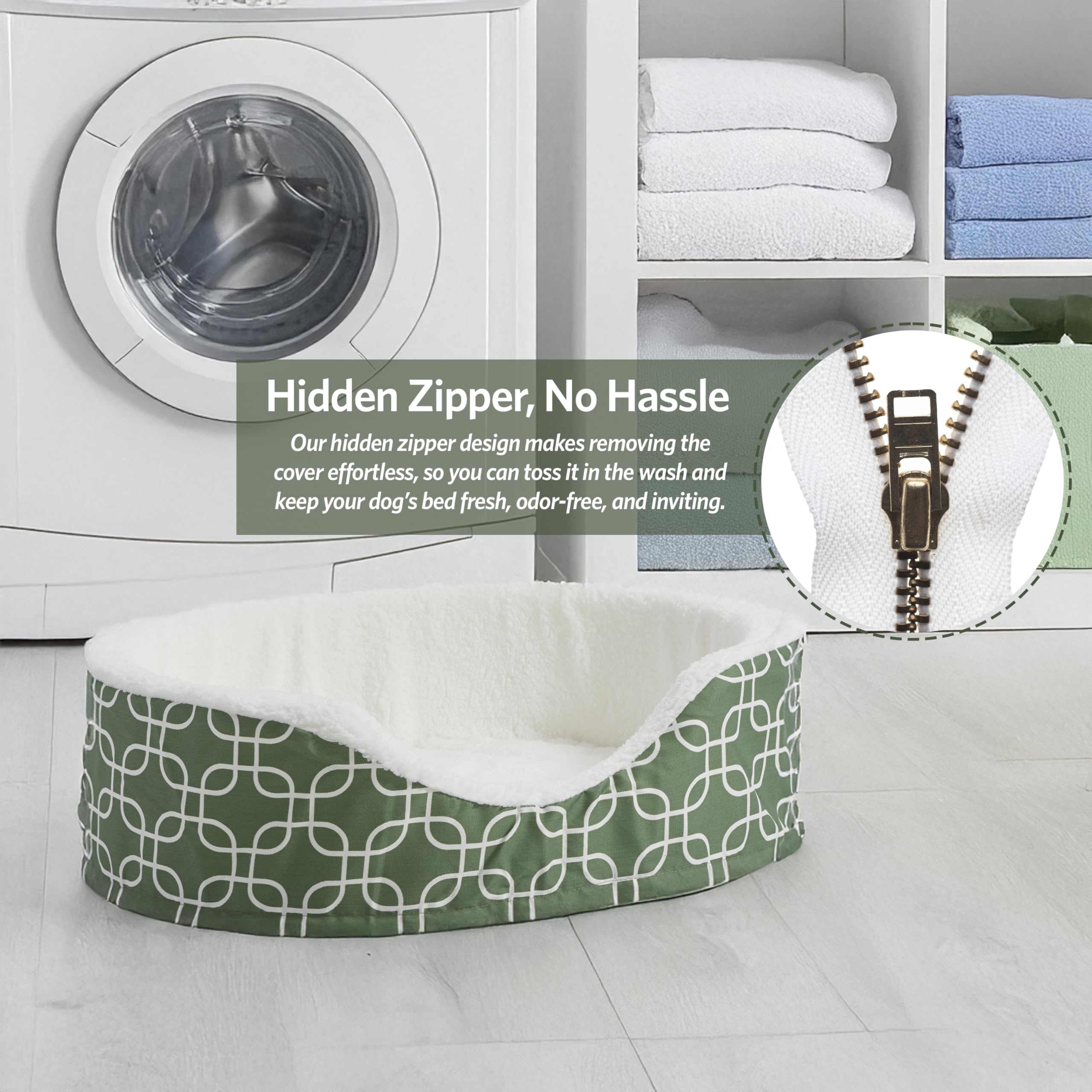 MidWest Homes for Pets Orthoperdic Egg-Crate Nesting Pet Bed w/Teflon Fabric Protector, XS Green