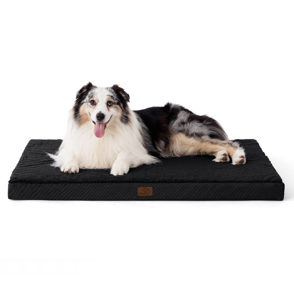 Bedsure Small Dog Bed, Cat Puppy Bed with Comfy Sherpa, 24"x16" Dark Grey