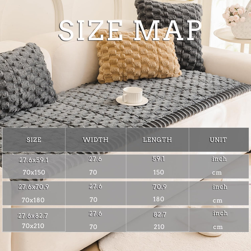 Tiwwie Couch Cover for Dogs Fuzzy Sofa Covers for Pet, Non Slip Sofas Pad