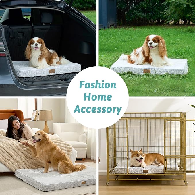 COZY KISS Flat Dog Bed Mat Washable for Extra Large Dogs, XL 44x32 inch