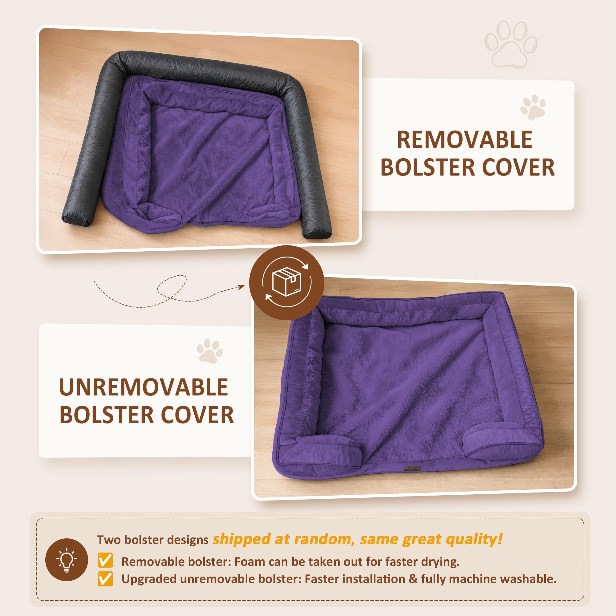 Comfort Expression Waterproof Orthopedic Dog Bed for Extra Large Dogs