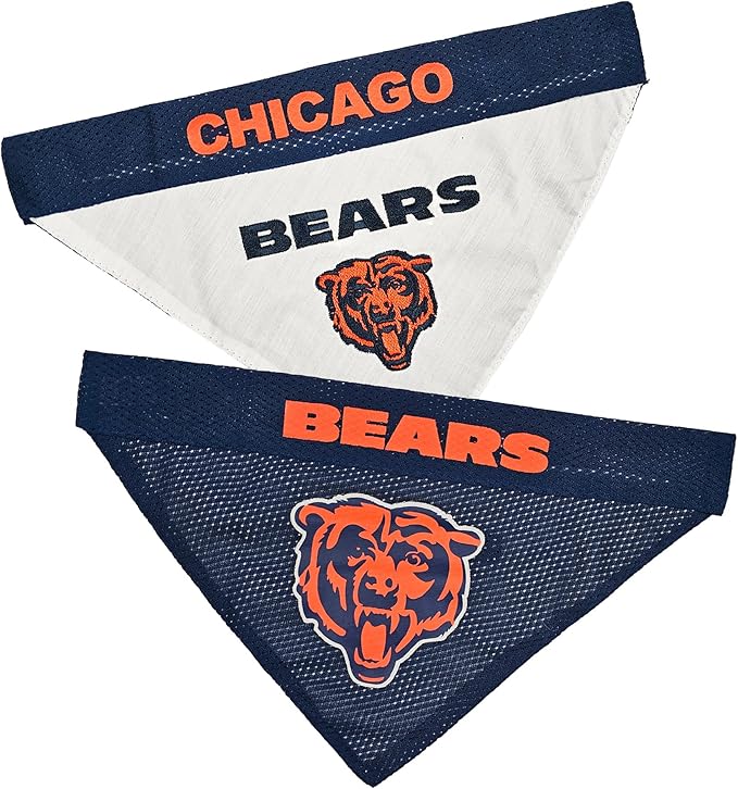 NFL DOG BANDANA - HOUSTON TEXANS REVERSIBLE PET BANDANA. 2 Sided Sports Bandana with a PREMIUM Embroidery TEAM LOGO, Large/X-Large. - 2 Sizes & 32 NFL Teams available