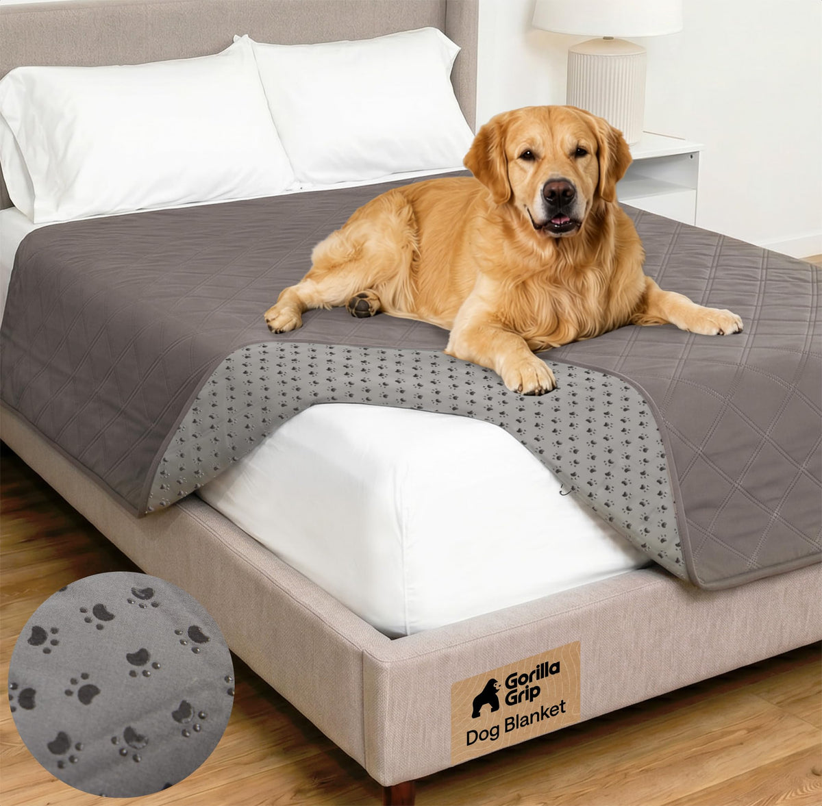 GORILLA GRIP® Waterproof Dog Blanket, Couch Cover for Dogs 82x102 Chocolate