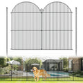 Tivray 10Pcs No Dig Garden Fence, 32in(H)/24ft(L) Rustproof Metal Dog Fence Outdoor for Yard, Tall Animal Barrier Pet Fencing, Border Panel for Dog, Rabbits, Patio, Flower Bed, Garden Decor