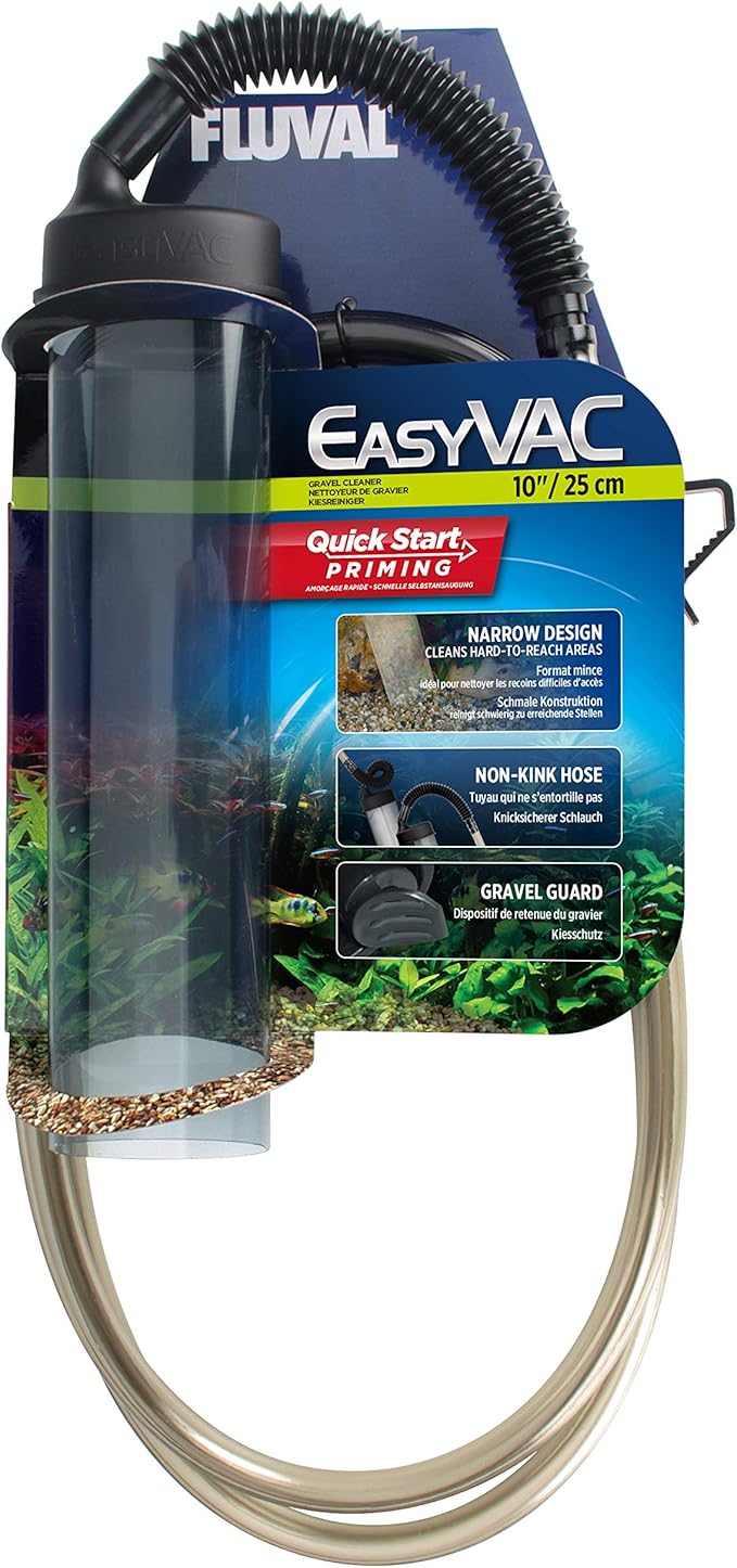 Fluval EasyVac Compact Aquarium Gravel Cleaner for Fish Tanks