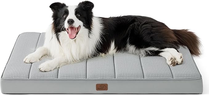 Bedsure Washable Dog Crate Bed for Large Size with Comfy Sherpa
