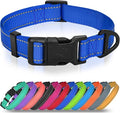 Joytale Large Dog Collar, Reflective and Adjustable Nylon Pet Collar with Quick-Release Buckle for Extra Large Dogs, Navy Blue, XL