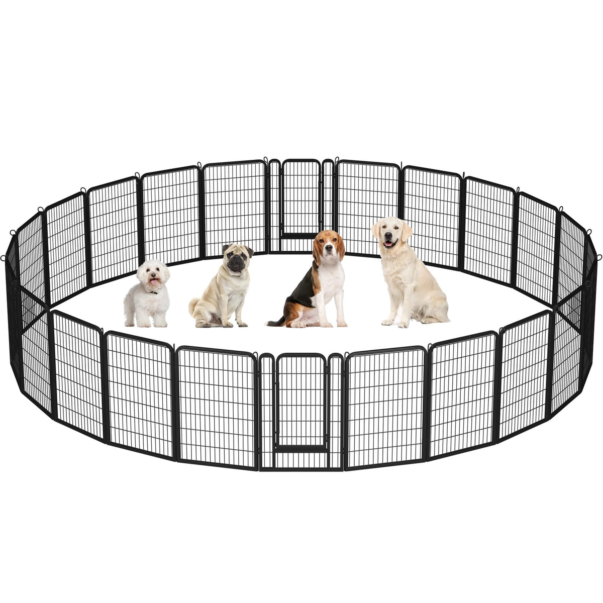 Yaheetech Dog Playpen 32in 6 Panels Pet Fence for Indoor Yard RV Camping