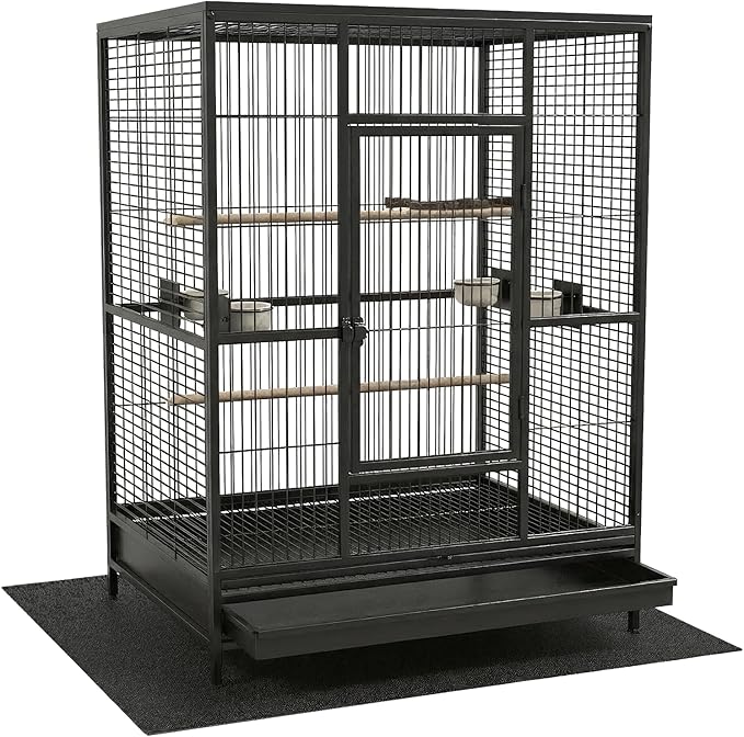 Wiojtry Under Pet Cage Mat for Bird Cages, Dog Kennels, Reptile Aquariums, Dog Kennels, Water-Resistant Pad for Hard Floors and Surfaces (X-Large)