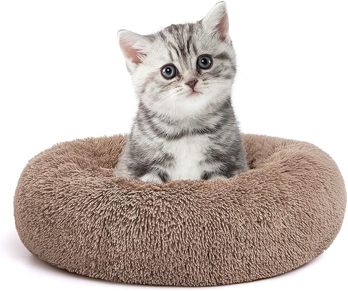 MIXJOY Orthopedic Dog Bed Comfortable Donut Cuddler Round Pet Beds Ultra Soft Washable Dog and Cat Cushion (20''/23''/30'') (23''