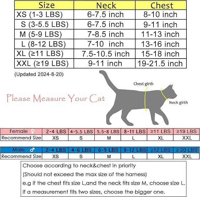 YIZHI MIAOW Cat Harness and Leash Set Escape Proof, Camo Green, Medium