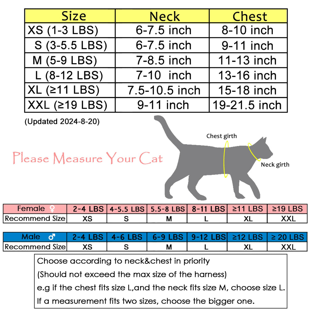 Cat Harness and Leash Set for Walking Escape Proof, Blue, X-Small