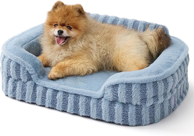 LE SURE Cute Cozy High Back Orthopedic XL Dog Bed with Sides