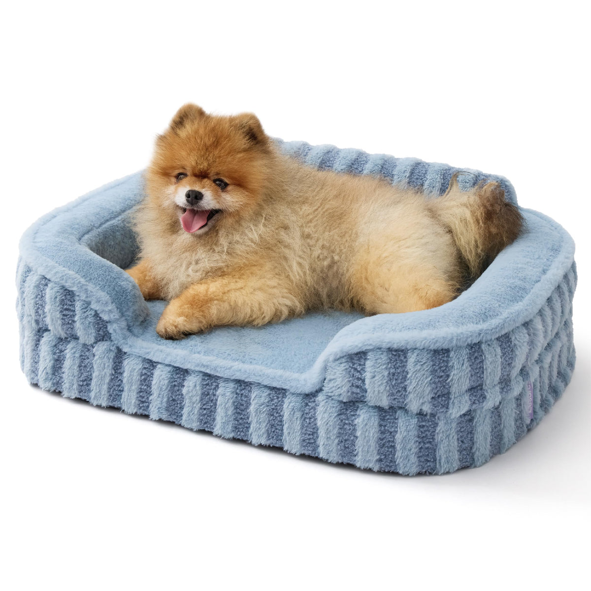 LE SURE Cute Cozy High Back Orthopedic Dog Beds Large Sized Dog,35" Beige