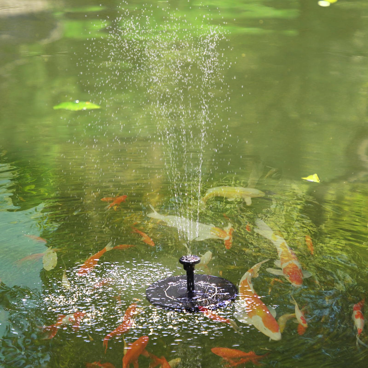 AMZtime Solar Fountain, Upgraded Solar Bird Bath Fountains with 6 Nozzles
