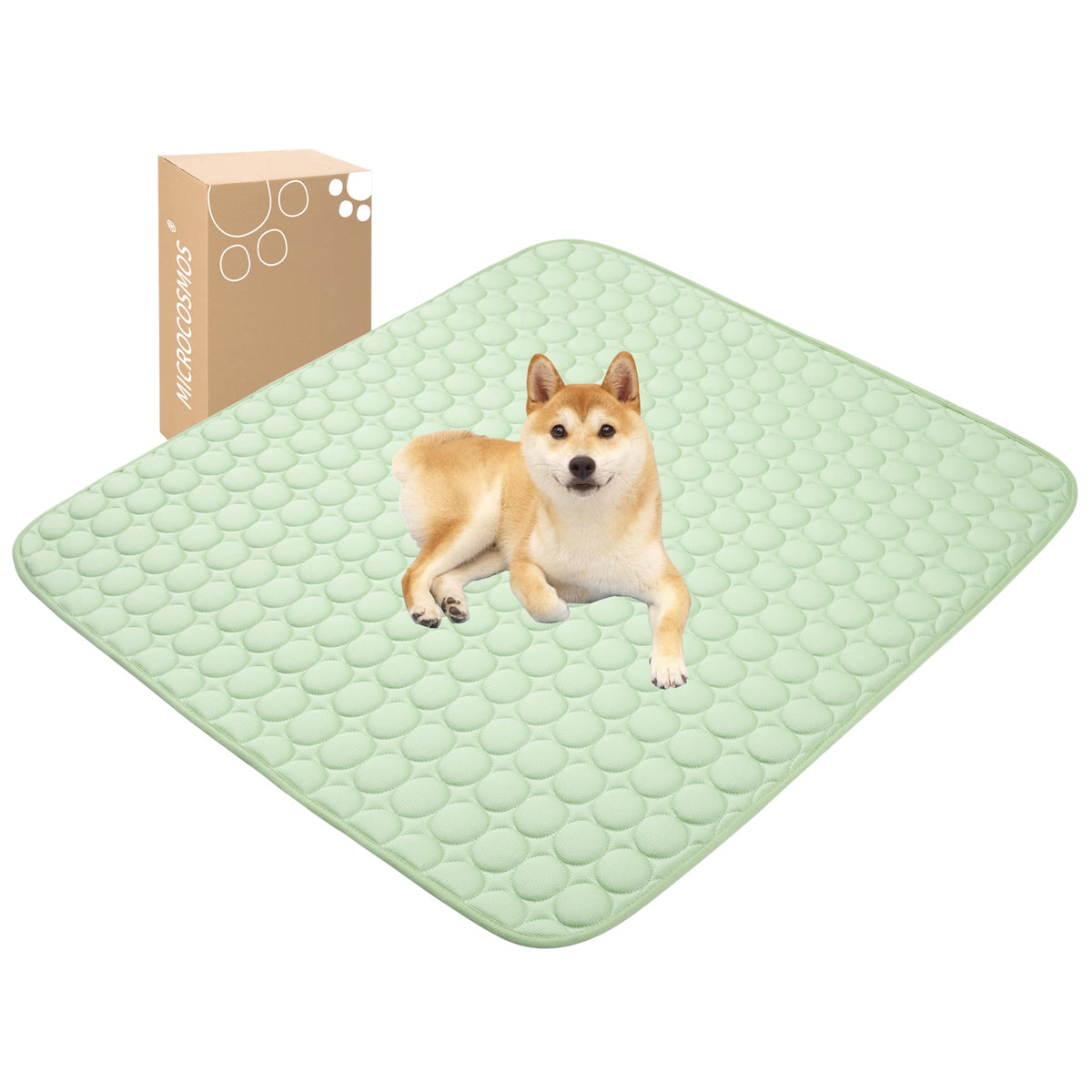 MICROCOSMOS Summer Cooling Mat & Sleeping Pad- Water Absorption Top, Easy Carry, EZ Clean, Materials Safe. Keep Cooling for Pets, Kids and Adults.(Navy Blue, 40" x 28")