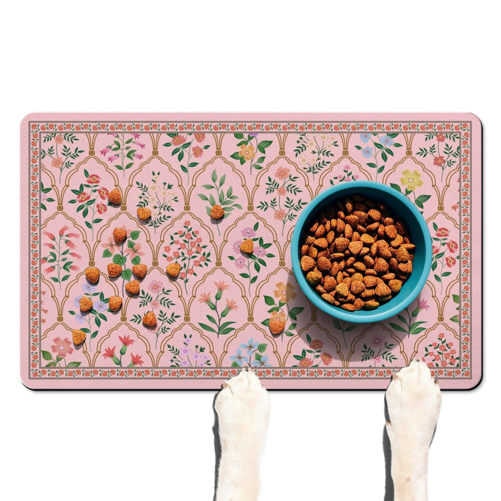 Absorbent Pet Dog Bowl Mat for Food and Water, Pet Cat Food Feeding Mat with Non Slip Rubber Backing, Dog Food Mats for Floors Waterproof, 24"x32"