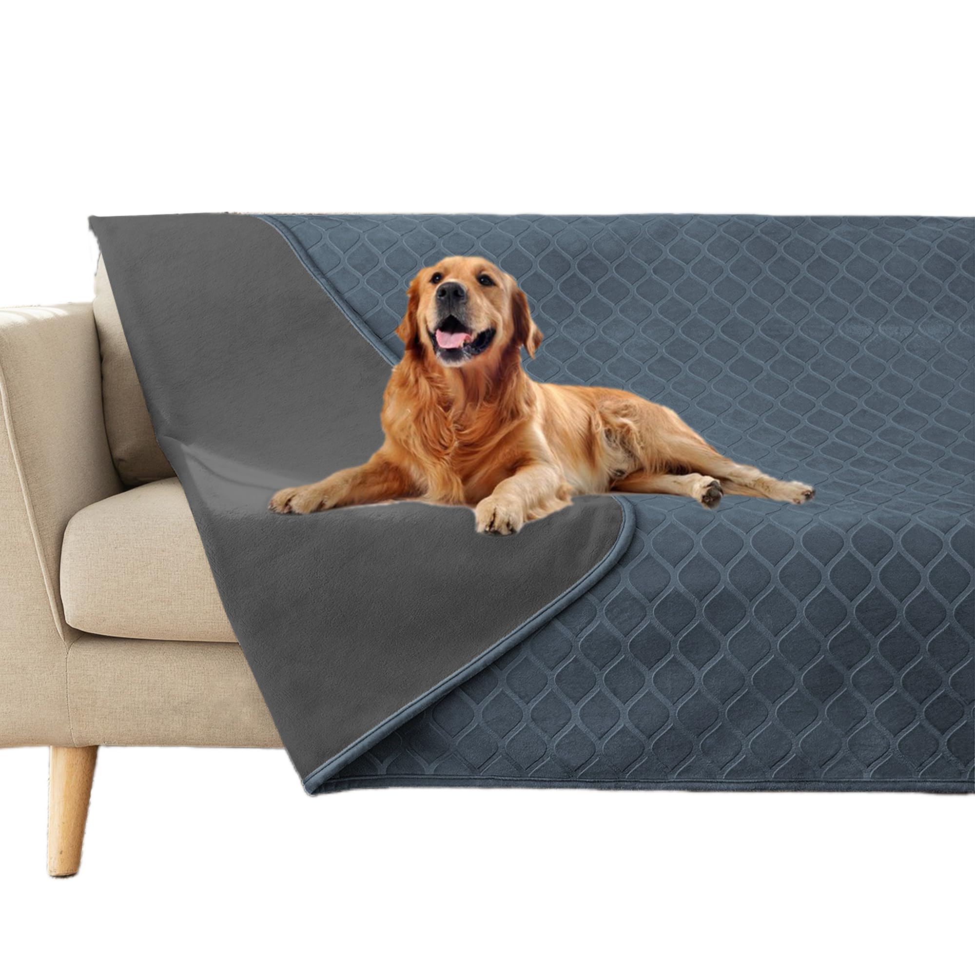 fuguitex Waterproof Dog Blanket Bed Cover Dog Crystal Velvet Moroccan Fuzzy Cozy Plush Pet Blanket Throw Blanket for Couch Sofa