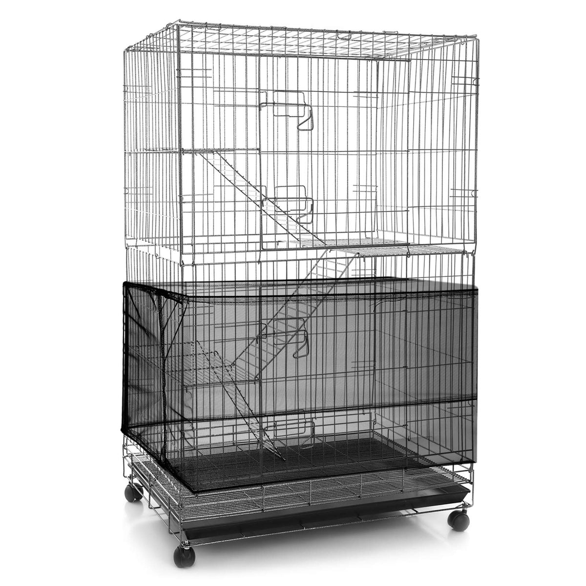 Shappy Bird Cage Seed Catcher Net, 118 x 15 Inch/ 300 x 37 cm, Light Pink
