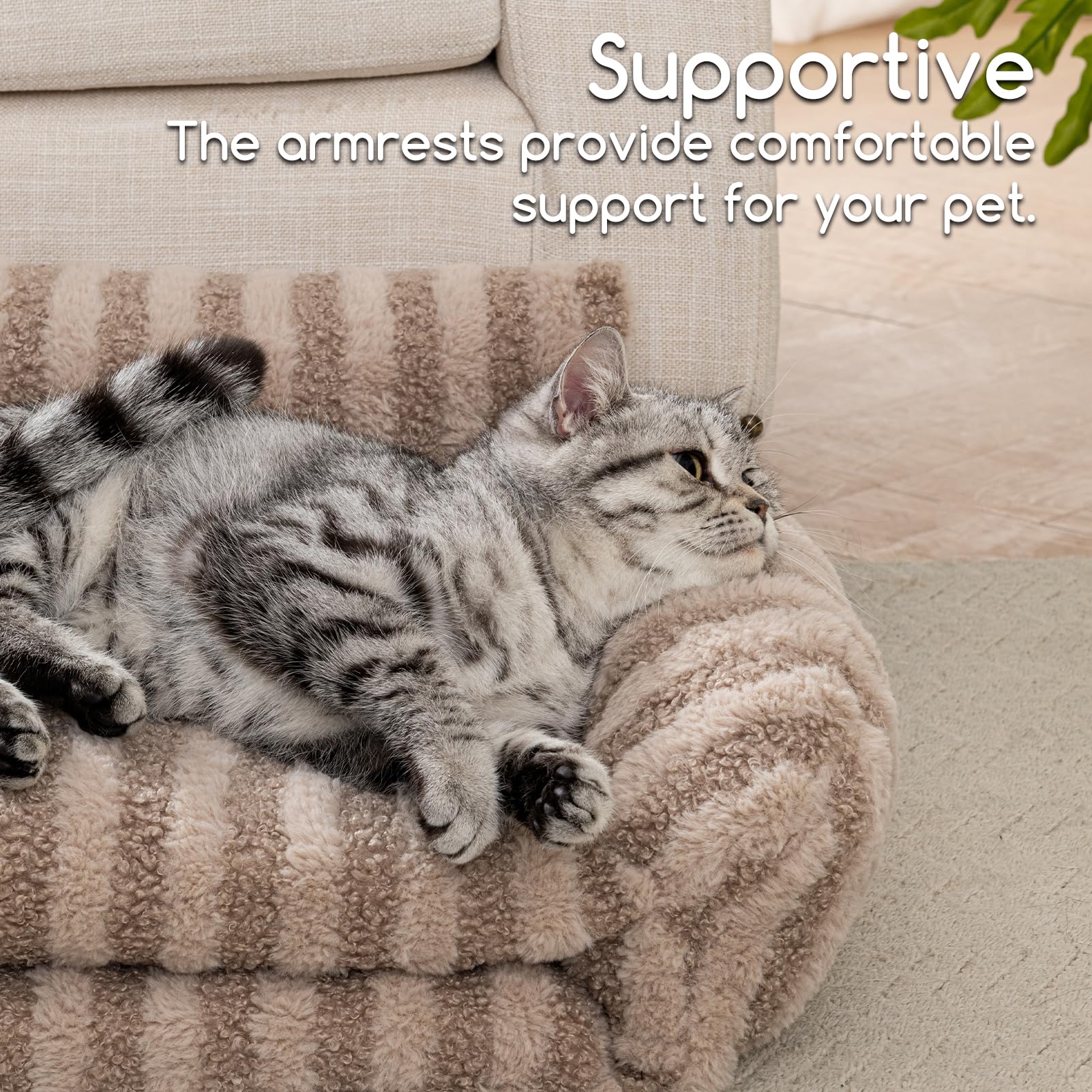 Hollypet Cat Bed Small Dog Orthopedic Couch Beds for Pets up to 13 lbs