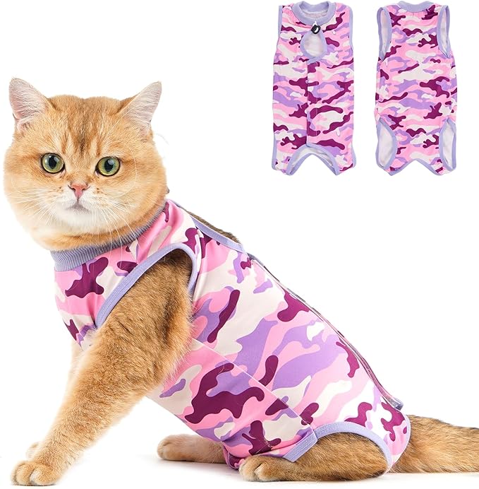 Avont Cat Recovery Suit - Kitten Onesie for Cats After Surgery