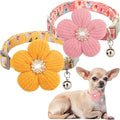 Medium Dog Collar with Flower, Dog Collars for Medium Dogs Collar for Girl Cute Dog Collar with Bell, Adjustable Length