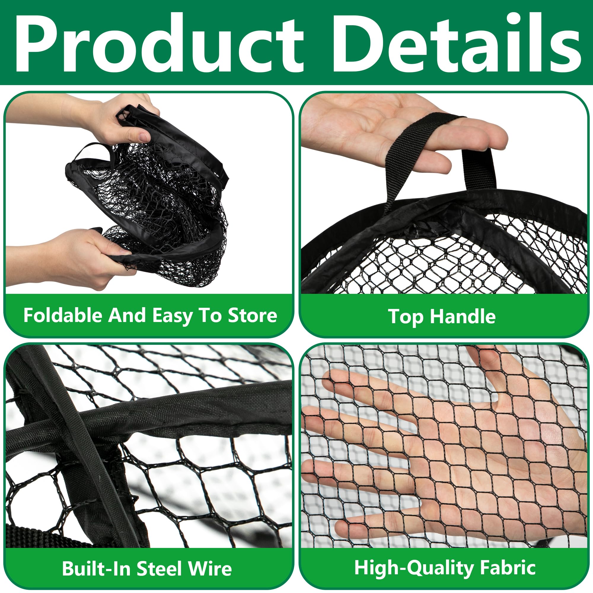 DECOHS 2 Pcs Pop-Up Mesh Plant Cover Tent, 22 x 22 x 22 Inch Garden Net Cage Guard Cover, Plant Protector Enclosure with 12 Ground Stakes for Protecting Plants Vegetable Fruit from Birds Insects