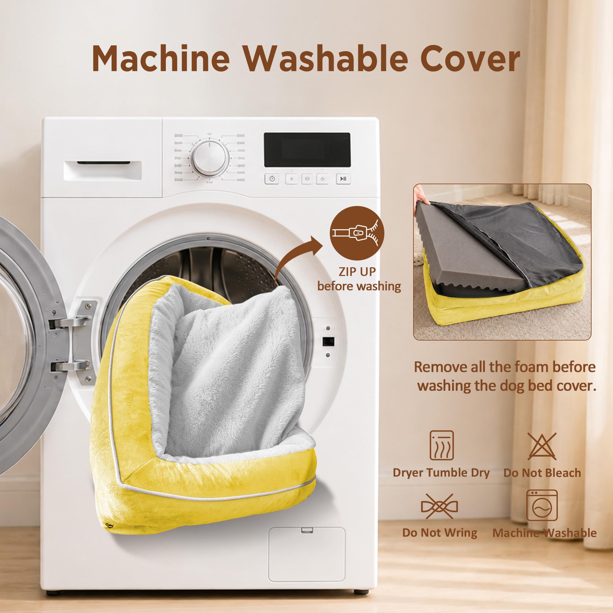 Comfort Expression Waterproof Orthopedic Dog Beds for Extra Large Dog