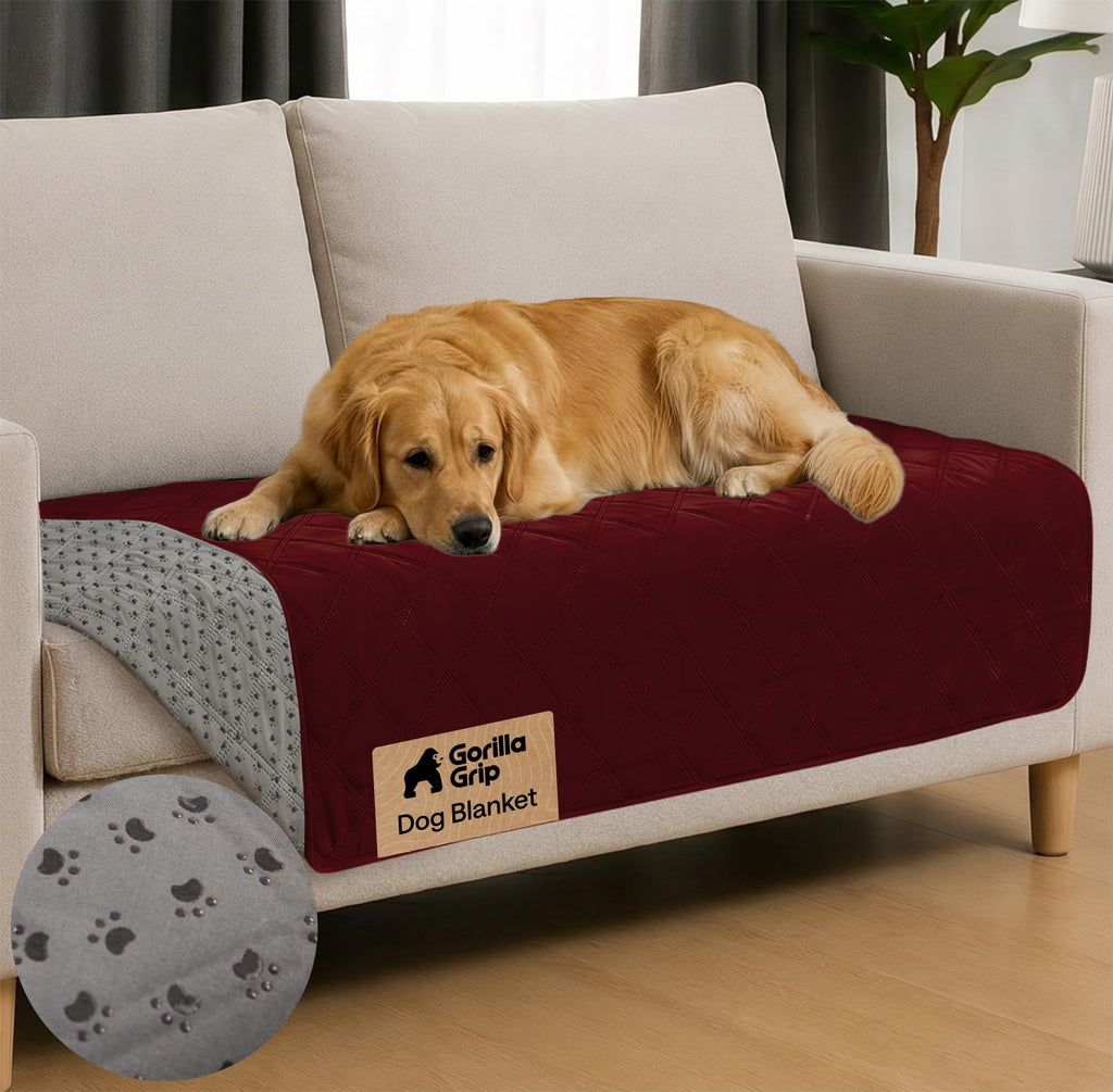 GORILLA GRIP® Waterproof Dog Blanket, Couch Cover for Dogs 82x102 Chocolate