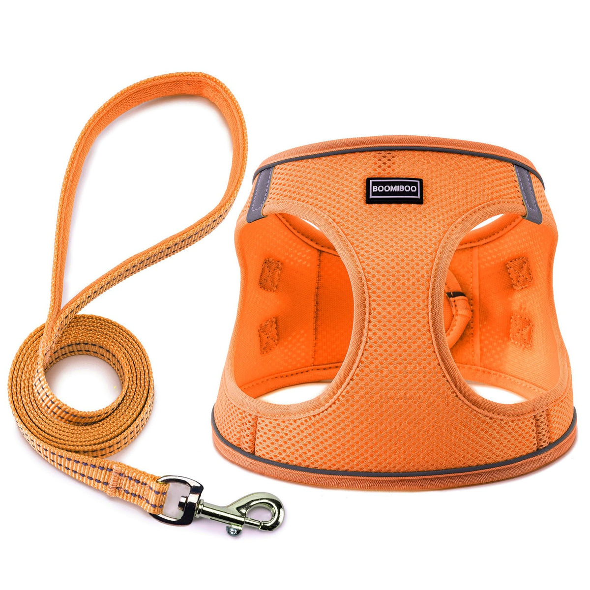 Dog Harness with Leash Set,Step-in Adjustable Puppy Pet Vest,Blue Stripe XS