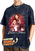 Tehg & Tuhg Custom T Shirts with Picture, Vintage Bootleg Rap Tee, Boyfriend Girlfriend, Unique Gift for Birthday Anniversary