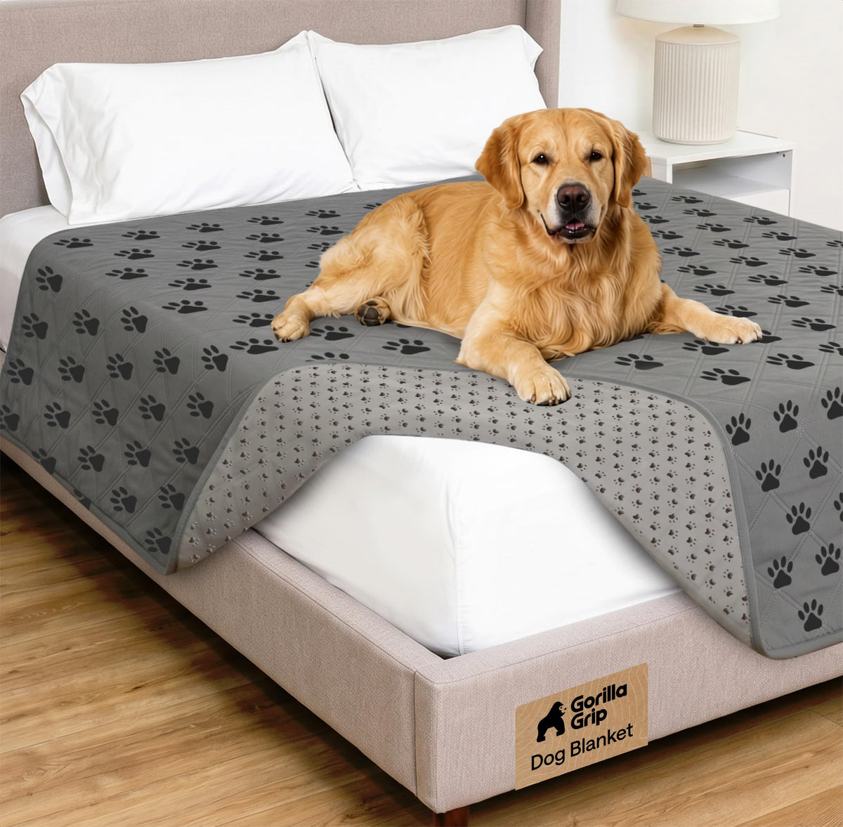 GORILLA GRIP® Waterproof Dog Blanket, Couch Cover for Dogs 82x102 Chocolate