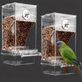 No Mess Bird Feeder for Cage Automatic No-Spill Transparent