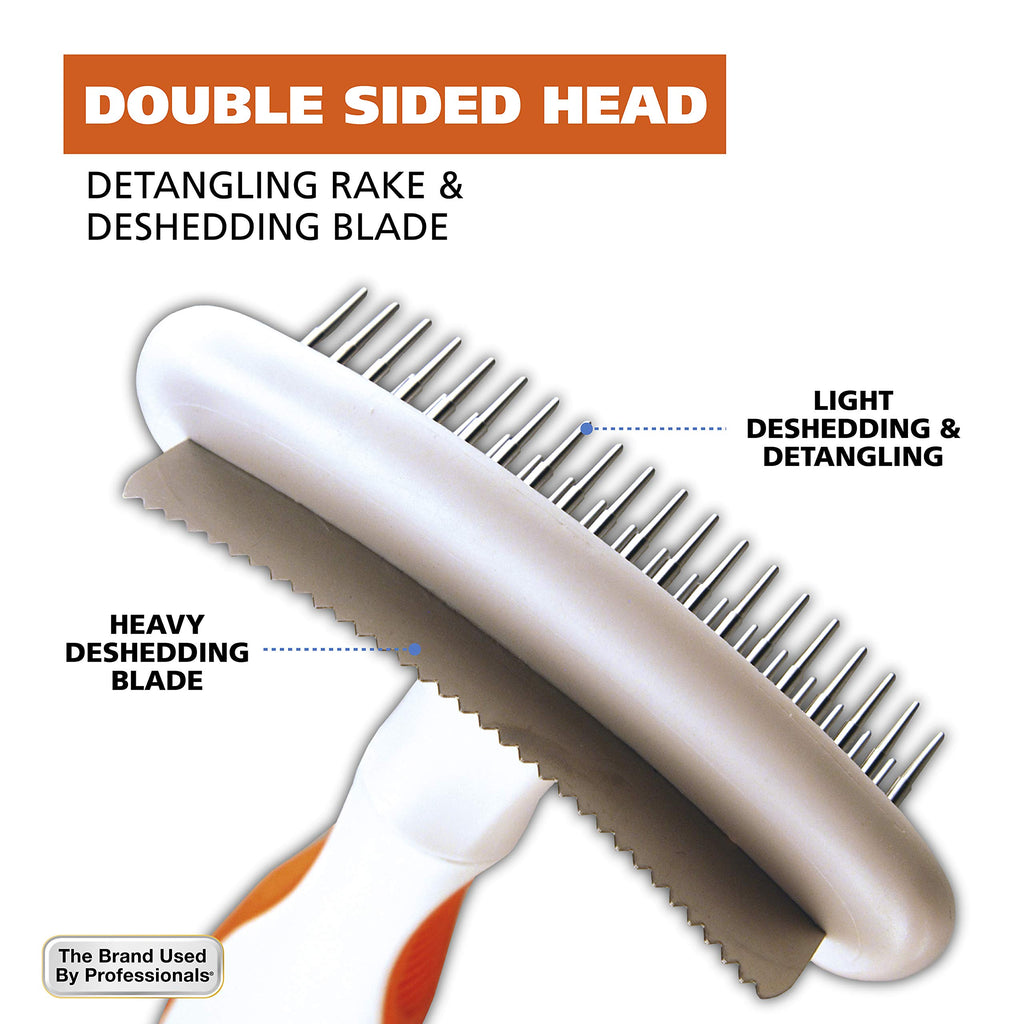 Wahl 2-in-1 Combination Double Row Pet Rake with Hair Shedding Blade