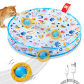 Potaroma Interactive Cat Toys, Fast Moving Ball in Play Mat, Automatic Motion Activated Ball Hide and Seek for Indoor Exercise Kicker, Animal Squeaky, 28 Inch Mat