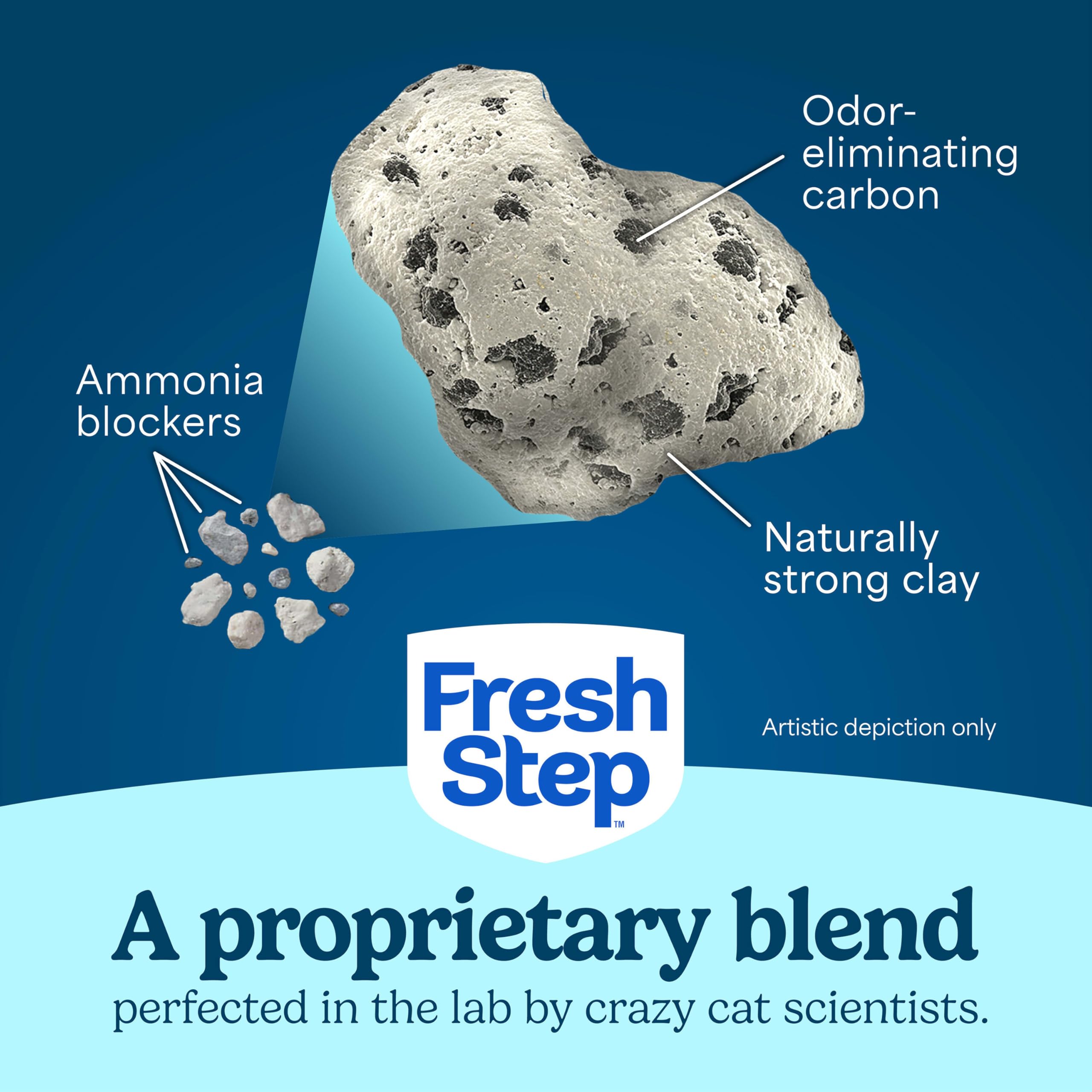 Fresh Step Odor Shield Multi Cat Clumping Cat Litter With Febreze Freshness in Gain Scent, Low Dust, Odor Control with Ammonia Block Tech, Compatible in Automatic Litter Boxes, 14 lb.