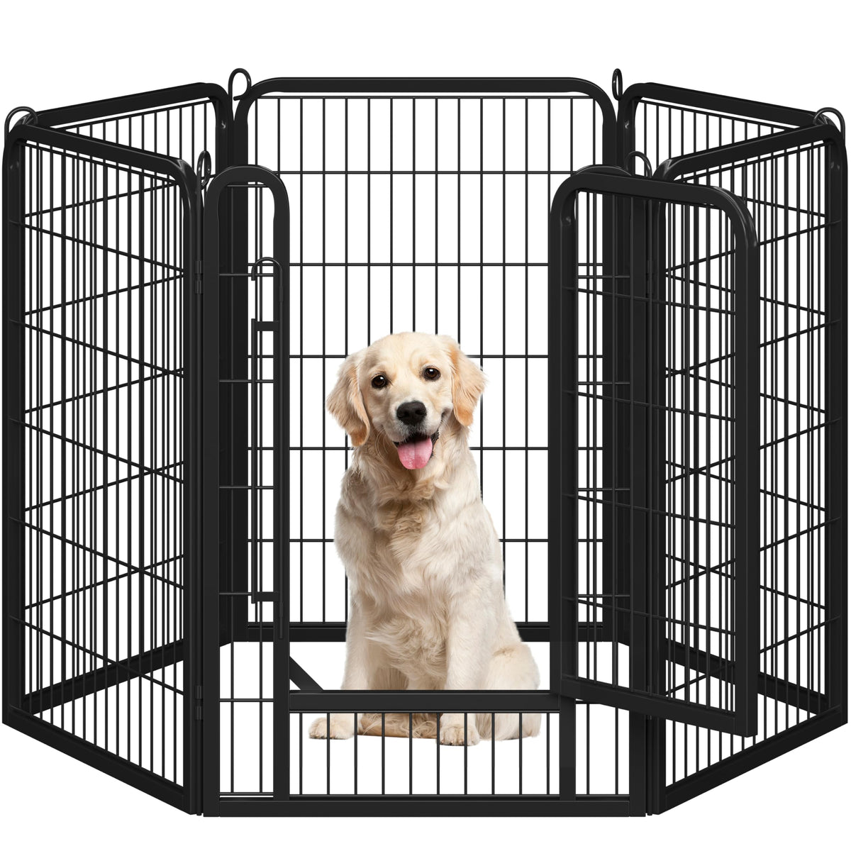 Yaheetech Dog Playpen 32in 6 Panels Pet Fence for Indoor Yard RV Camping