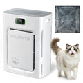 Pet Air Purifier for Home Large Room 2500 Sq Ft, H13 HEPA Double-Sided Filter with Washable Pre-filter, Adsorbs Pet Hair Dander Odor Allergies Smoke Dust,PM2.5 Air Quality Monitor,Auto Mode,P358 Grey